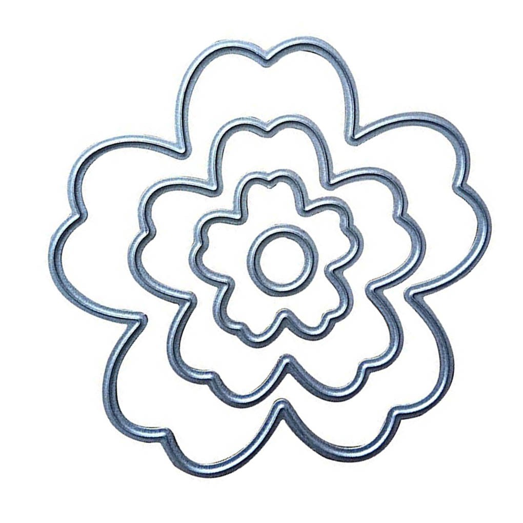 Khuôn Cắt Giấy Làm Từ Kim Loại Phong Cách Hình Hoa Dùng Trang Trí Tập Sách