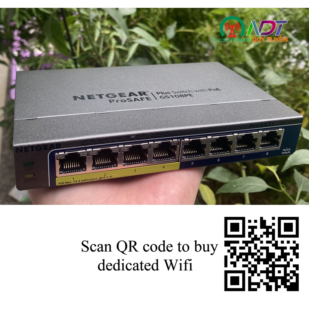 ✅  Netgear GS108PE v3  / 8 Port With 4-Ports PoE Gigabit Ethernet , Chia Mạng lan , Smart Managed Plus Switch , Có Vlan