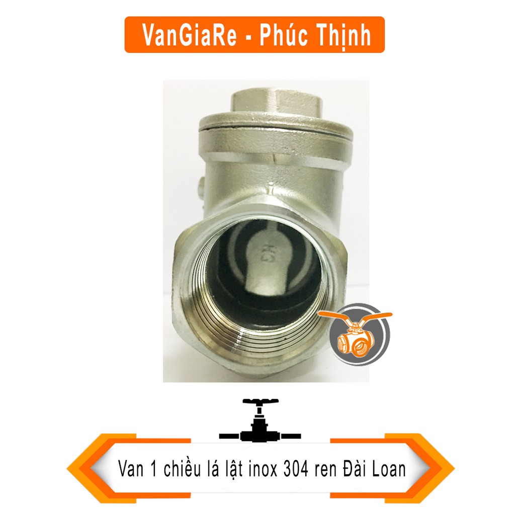 Van nước 1 chiều lá lật inox 304 (Đài Loan)