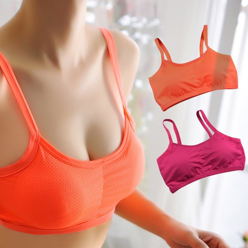 Áo lót thể thao cộc tay không gọng màu trơn thời trang cho nữ | BigBuy360 - bigbuy360.vn