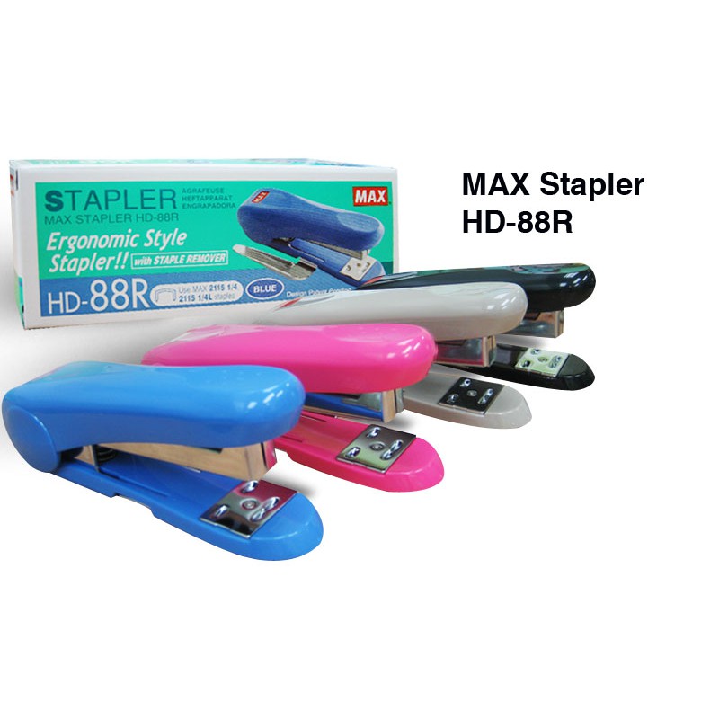 Bấm kim cong Max HD-88R Stapler, máy bấm kim dùng kim 2115 1/4-5M