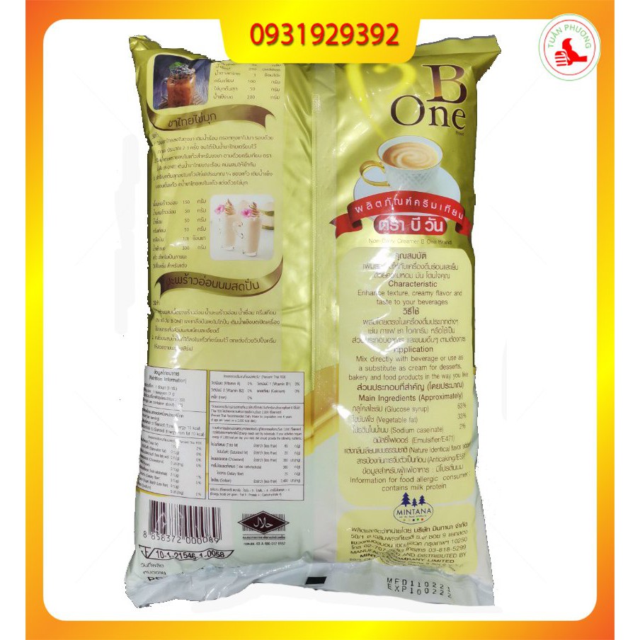 [Mã GROSALEHOT giảm 8% đơn 250K] Bột kem béo B One pha trà sữa gói 1kg | BigBuy360 - bigbuy360.vn