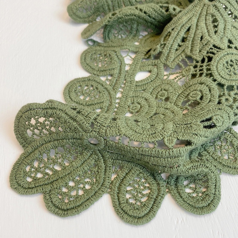 Cổ Áo Choàng Ngắn Phối Ren Hoa Màu Sắc Trơn Phong Cách Lolita Dành Cho Nữ