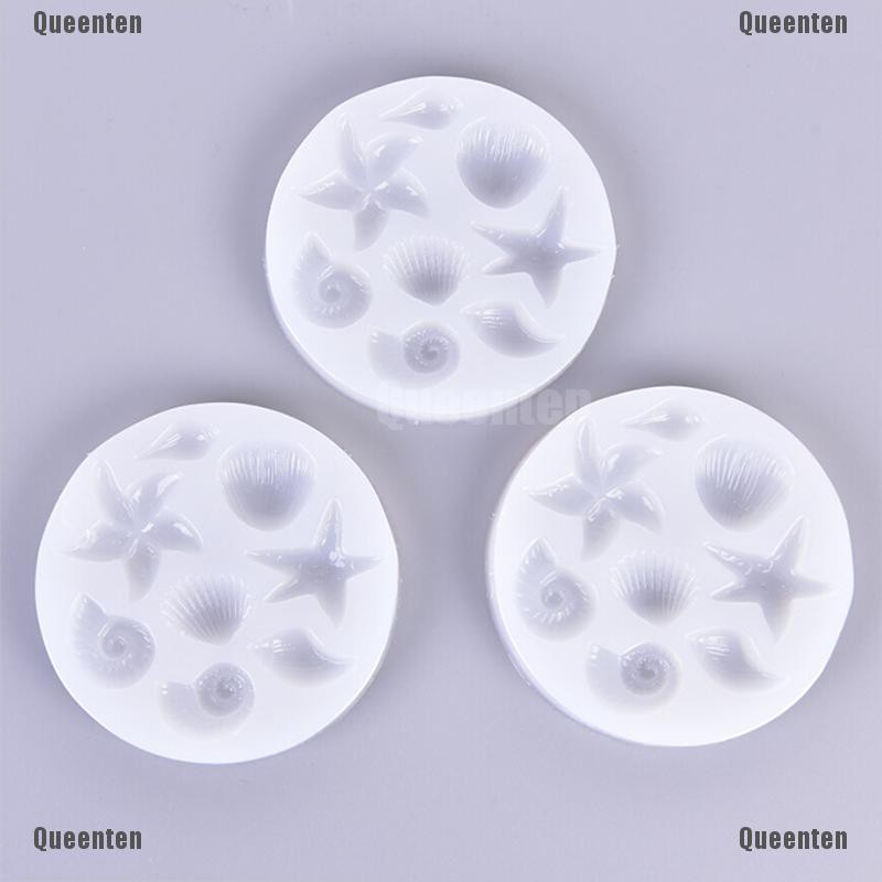 Khuôn silicone resin tạo hình làm trang sức hình sao biển/vỏ sò DIY