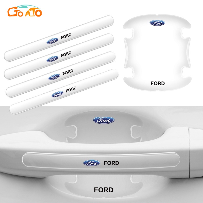 GTIOATO Trong Suốt Bộ Bảo Vệ Tay Nắm Bát Cửa ô Tô Bộ Bảo Gương Hậu Xe HơI MiếNg DáN ChốNg XưỚC Phụ Kiện Oto Cho Ford Ranger Everest Ecosport Transit Explorer