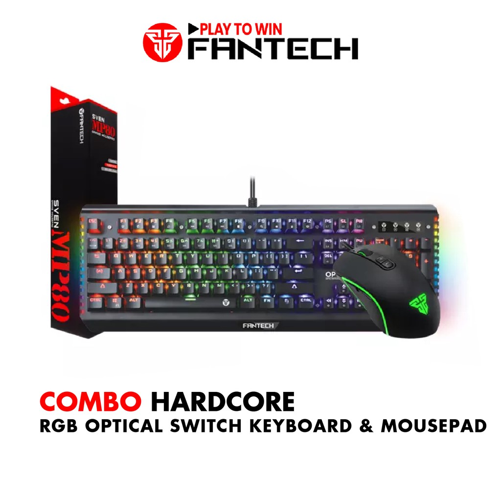 Combo FANTECH Hardcore Phím Cơ MK884 + Chuột Gaming X9 / X4s + Lót Chuột Full-sized MP80 - chính hãng