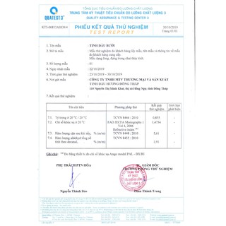 Tinh dầu Bưởi nguyên chất