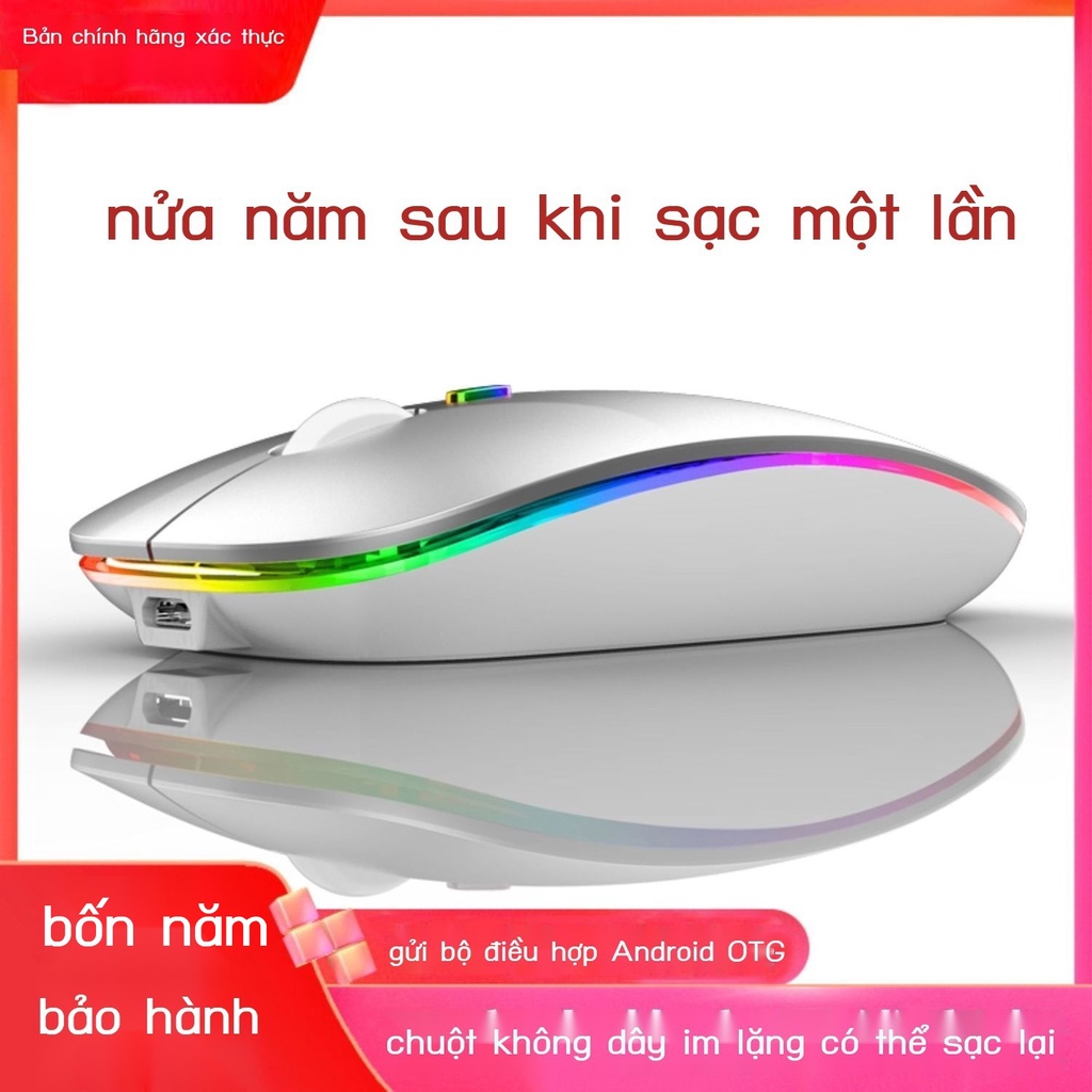 chuột không dây chế độ kép sạc lại bluetooth tắt tiếng máy tính để bàn phổ thông