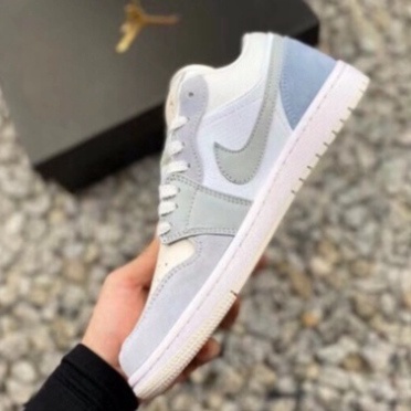 Giày Sneaker Jordan 1 Paris Xám Xanh Cổ Thấp, GIày Thế Thao Da Nhăn Form Chuẩn Fullbox | BigBuy360 - bigbuy360.vn