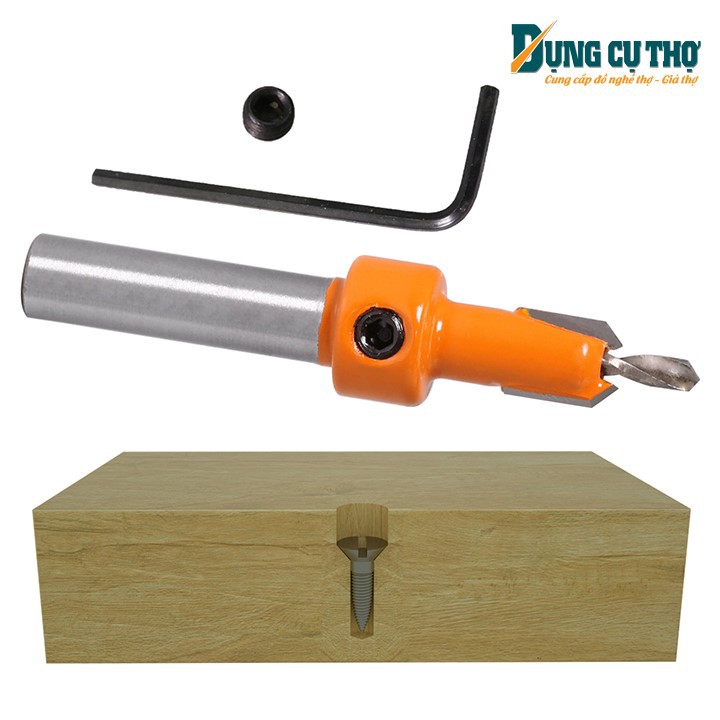 Mũi khoan âm vít gỗ cao cấp - Mũi khoan 2 tầng âm đầu vít tặng lục lăng