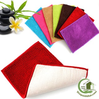 [ 35 x 50cm] Thảm lau chân san hô sợi lớn siêu thấm cao cấp (màu ngẫu nhiên)