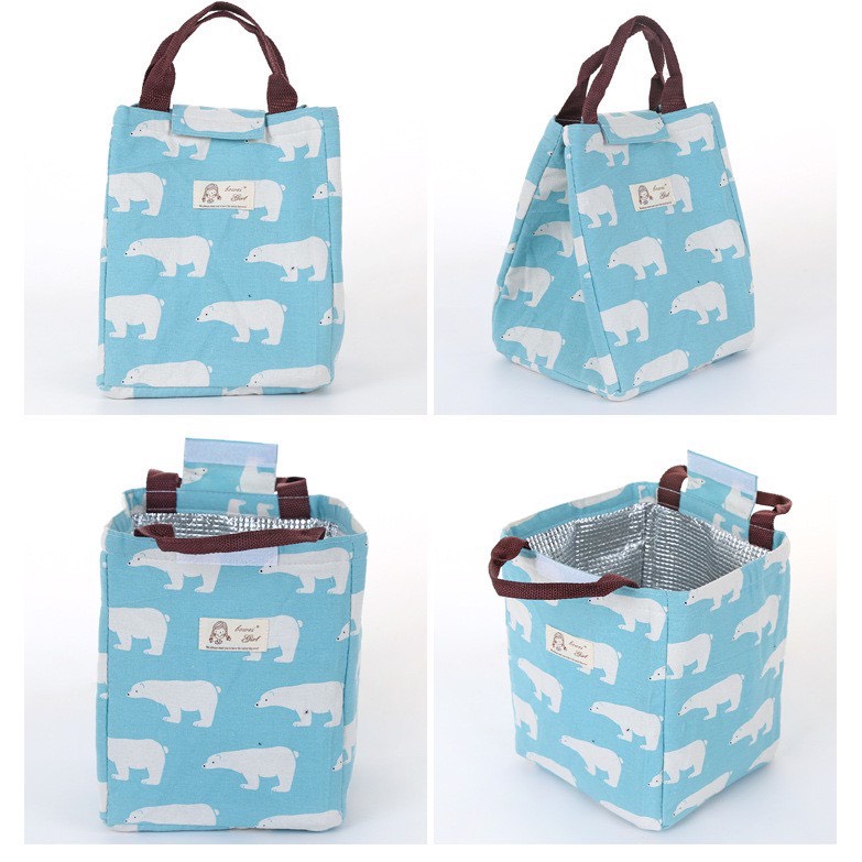 Túi giữ nhiệt đựng hộp cơm văn phòng siêu nhẹ siêu bền phong cách hàn quốc 88320