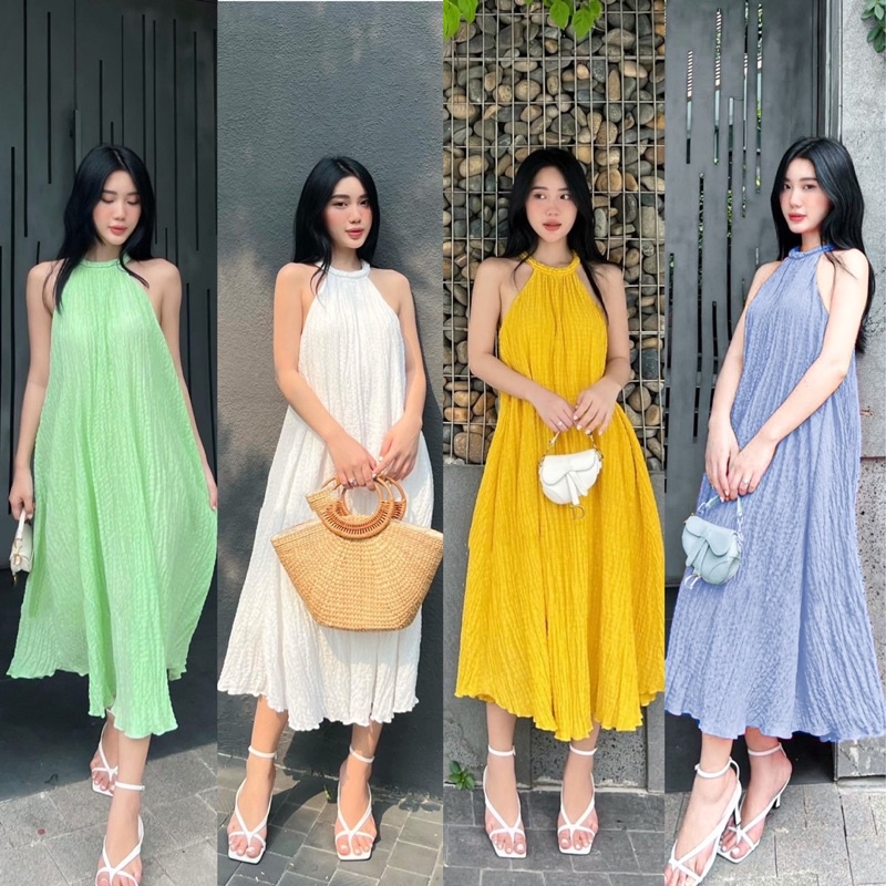ĐẦM YẾM MIDI XỐP CỔ BÍNH