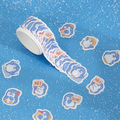 Băng Keo Washi Dán Trang Trí Sổ Lưu Niệm DIY Hình Động Vật Hoạt Hình Dễ Thương