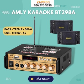 Ampli Mini Công Suất Lớn - Amply Có Bluetooth - Âm ly Kentiger - BT-298A, Chống hú, Bảo hành 12 tháng