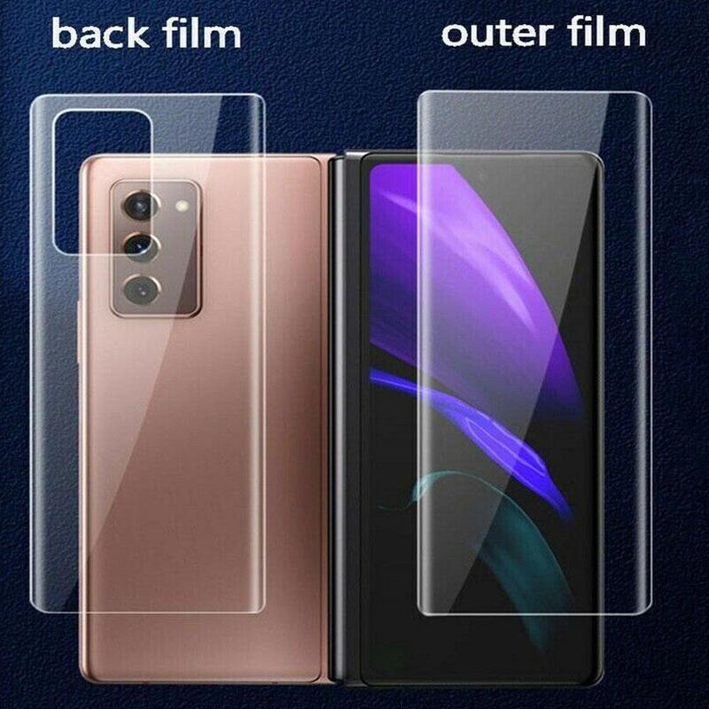 1 Bộ Film Dán Hydrogel 2 Hydrogel 3 Trong 1 Bảo Vệ Toàn Màn Hình Cho Samsung Galaxy Z Fold 2