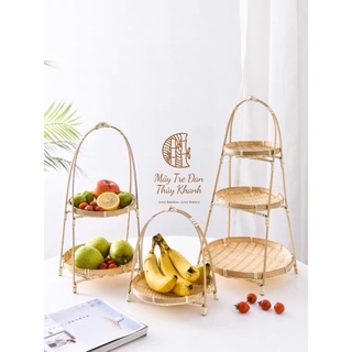 Mẹt tre. mẹt tầng, mẹt 1 2 3 tầng đựng đồ ăn trang trí( đã xử lý chống mốc) Mây Tre Đan Thuỷ Khanh