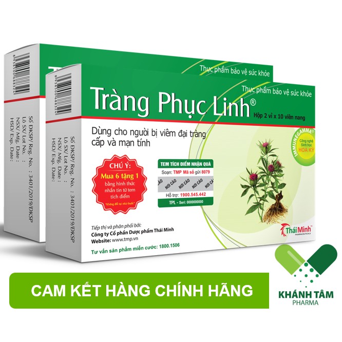 ! [Mẫu mới] Tràng Phục Linh (Hộp 20 viên) - Hỗ trợ viêm đại tràng