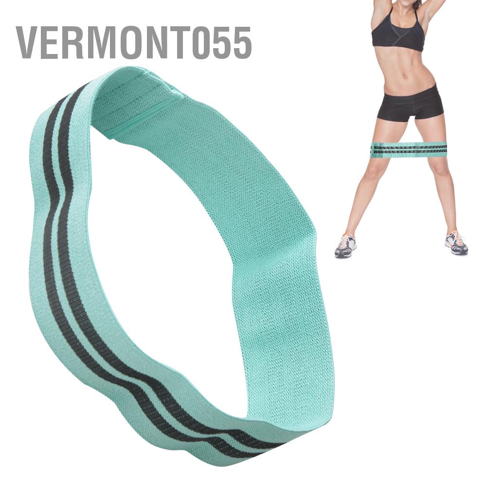 Vermont055 Unisex Non-Slip Hip Resistance Band Loop Circle Gym Yoga Fitness Exercise