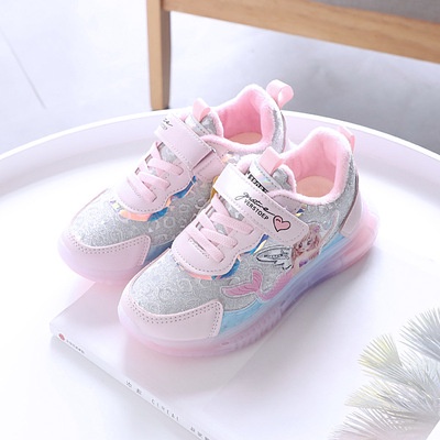 giày thể thao bé gái size 32-37 nàng tiên cá da mềm