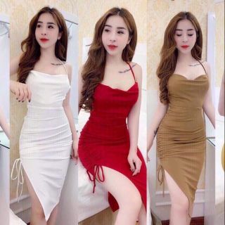 (SIÊU RẺ)🌻🌻🌻ĐẦM 2 DÂY CỔ ĐỔ CÓ MÚT NGỰC