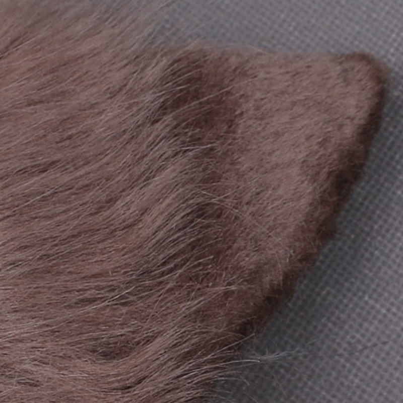 Băng đô cài tóc hình tai sói giả lông 3D hóa trang anime