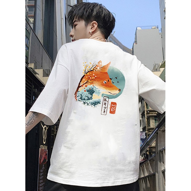 Áo thun tay lỡ unisex form rộng in họa tiết thời trang vải dày mịn bst25