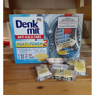 Viên tẩy lồng máy giặt Denkmit hộp 60 viên