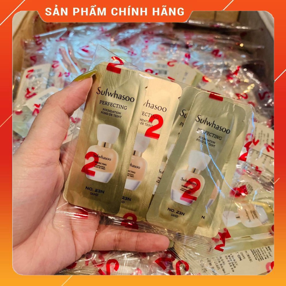 [Hot - 1ml Gói Sample Kem Nền Sulwhasoo Cho Lớp nền hoàn hảo và dưỡng trắng da Sulwhasoo Perfecting Foundation Glow 1ml.