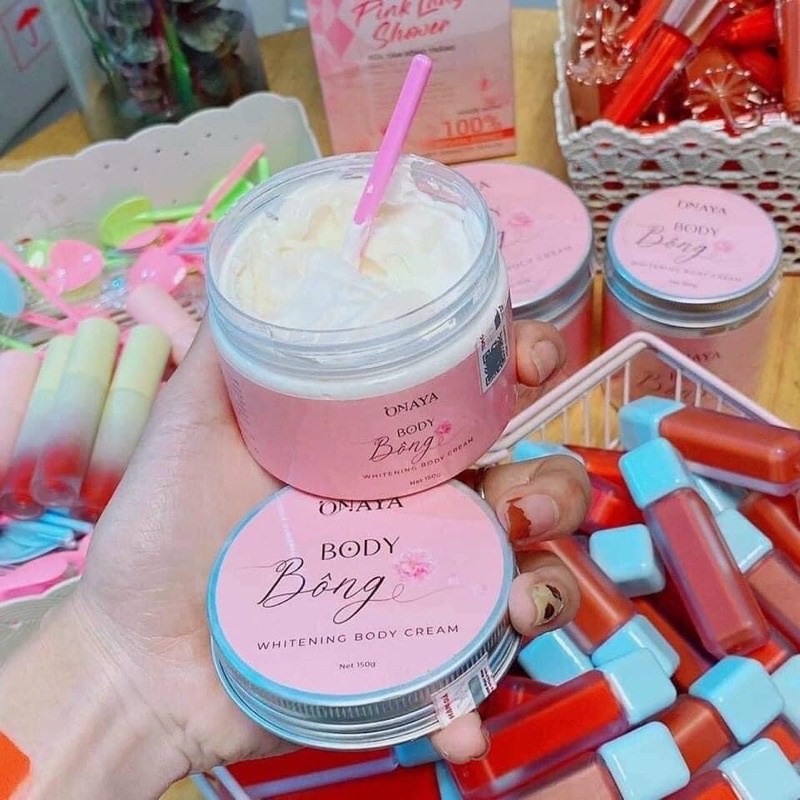 Body Bông Onaya Dưỡng trắng da an toàn hiệu quả 150gr