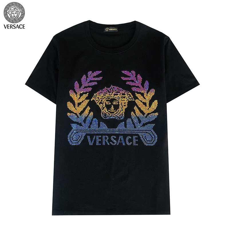 Áo Thun Tay Ngắn Chất Liệu Cotton Hiệu Versace Dành Cho Cặp Đôi