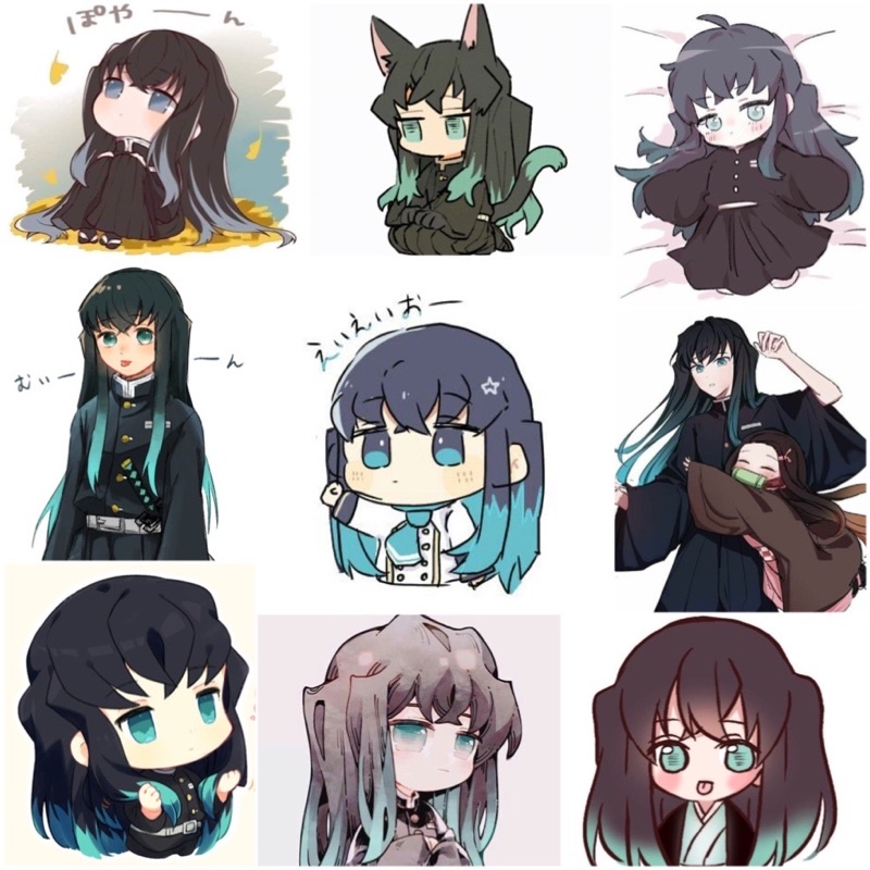 30-60 Sticker Hà trụ Kimetsu no yaiba/hình dán Tokitou muichirou Kimetsu no yaiba