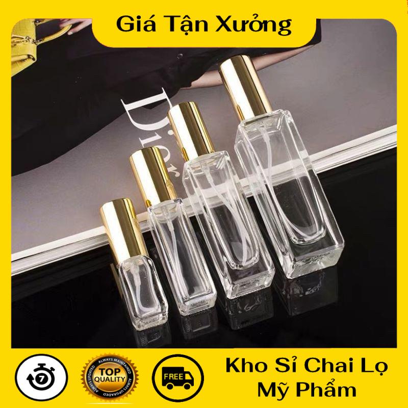 Lọ Chiết Nước Hoa ❤ TRÙM SỈ ❤ Chai lọ chiết nước hoa 5ml,10ml,20ml vuông đựng dầu thơm, phụ kiện du lịch