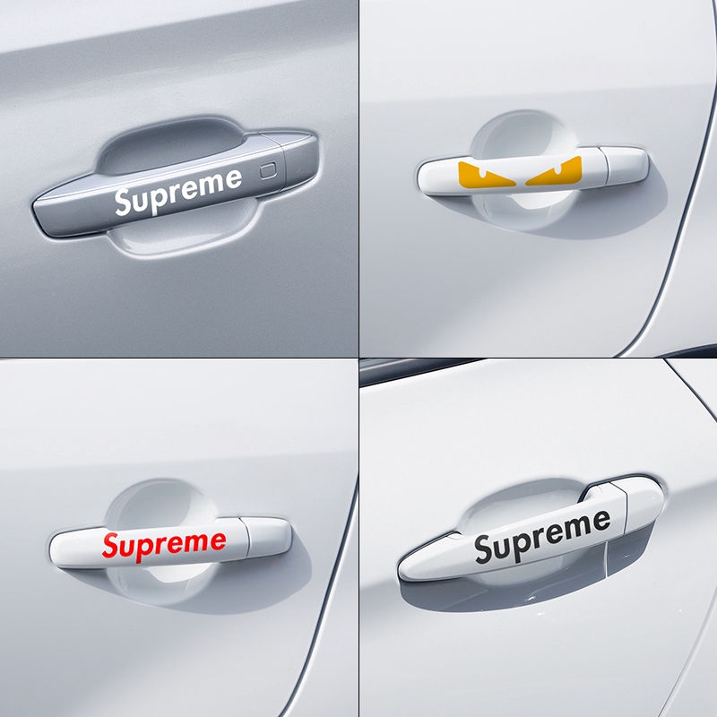 Sticker dán tay nắm cửa xe hơi Supreme