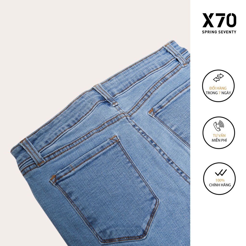 Quần Jean Nữ Trơn Kiểu Dáng Skinny Thiết Kế Có Túi Thời Trang X70 - 05550001