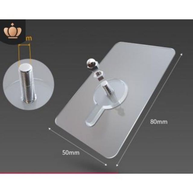 Combo 2 Miếng Dán Tường Kèm Ốc Vít Để Treo Đồ/ Gắn Giá, Kệ/ Dán Thanh Chắn Giường Chịu Lực 5 - 10Kg