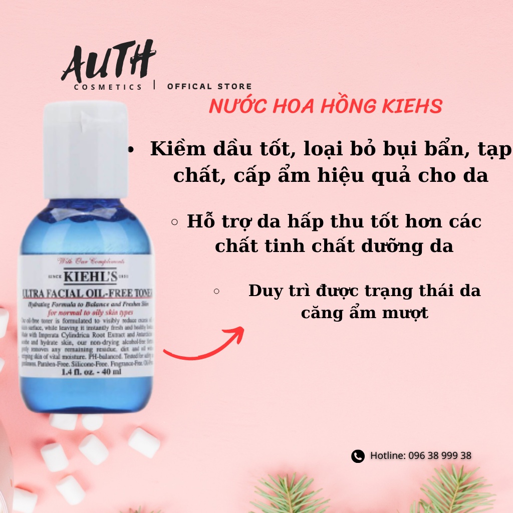 Toner Không Cồn Cho Da Dầu và Da Thường KIEHL’S Ultra Facial Oil-Free Toner 40ml