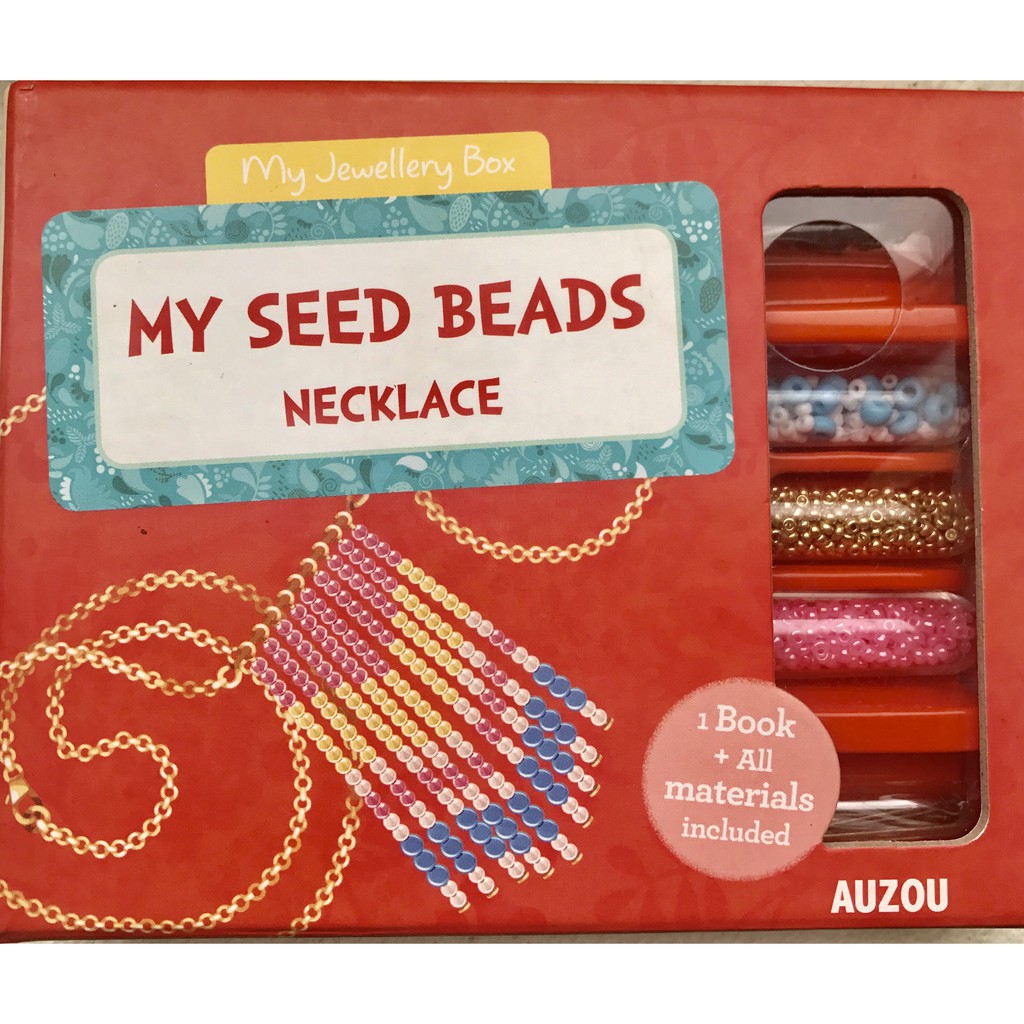 Sách Usborne hướng dẫn làm thủ công cho bé 6-8 tuổi MY BEADS NECKLACE (kèm dụng cụ)