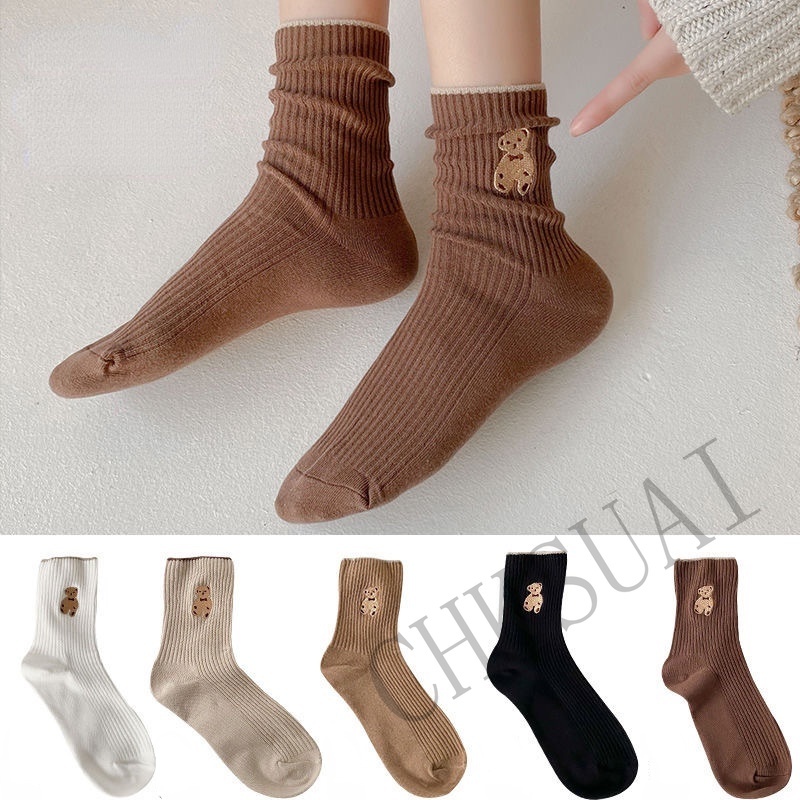 Vớ cổ cao nhiều màu dễ thương phong cách Hàn Quốc dành cho bạn nữ