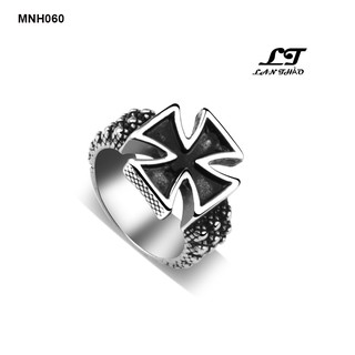 Nhẫn nam CHROME HEART dấu thập ver6 Không đen không gỉ sét MNH060