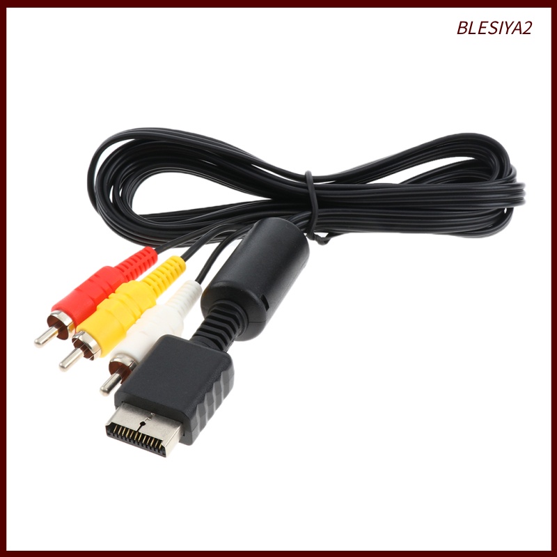 [BLESIYA2]AV Composite Cable for Sony PS3/PS2/PS1 Audio Video Cord TV Adapter Wire 6ft