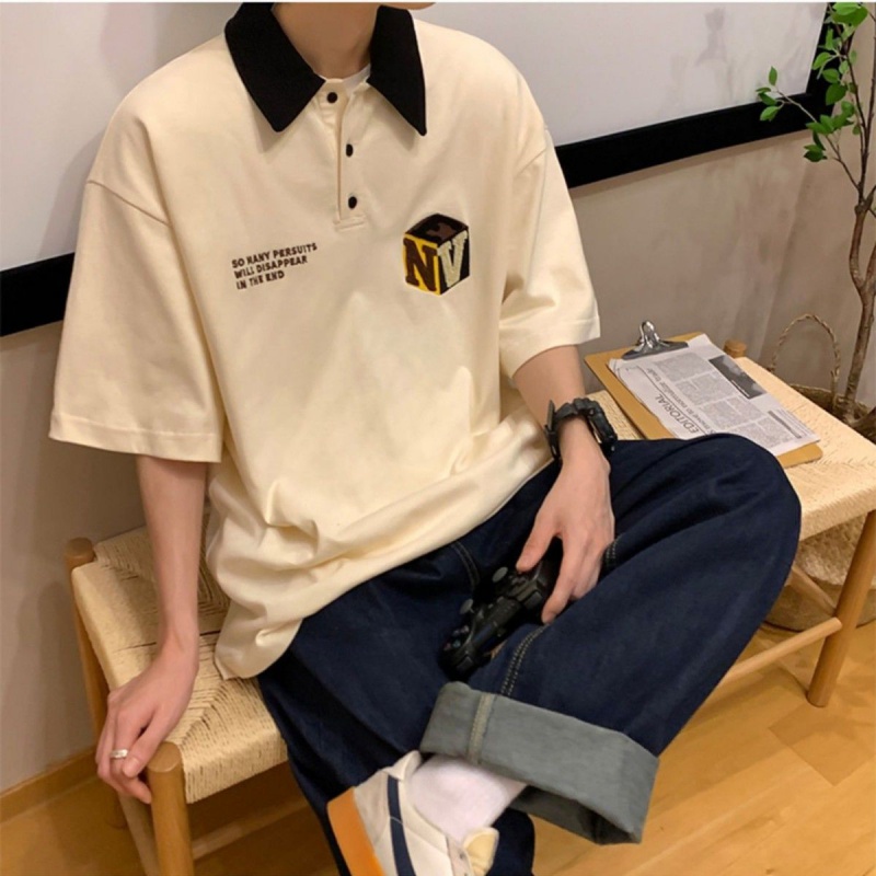 Áo Thun POLO Tay Ngắn Dáng Rộng Thời Trang Mùa Hè Dành Cho Nam