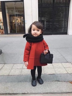 Váy dạ ép chữ A cho bé