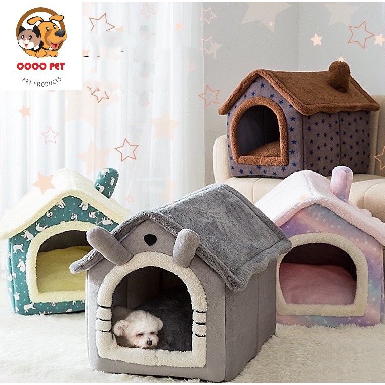 Nhà Nệm/Chuồng Nệm Cao Cấp Cho Chó Mèo Thú Cưng, Có Thể Gấp Gọn Tháo Rời Giặt Rũ Vệ Sinh Dễ Dàng