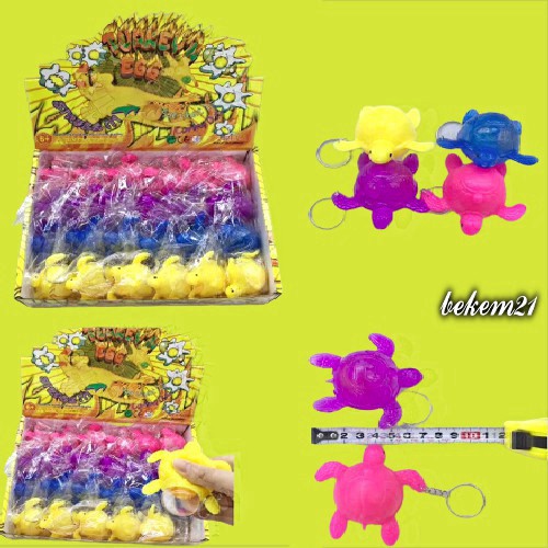 Gudetama Squishy bóp trút giận móc khóa con rùa đẻ trứng mềm