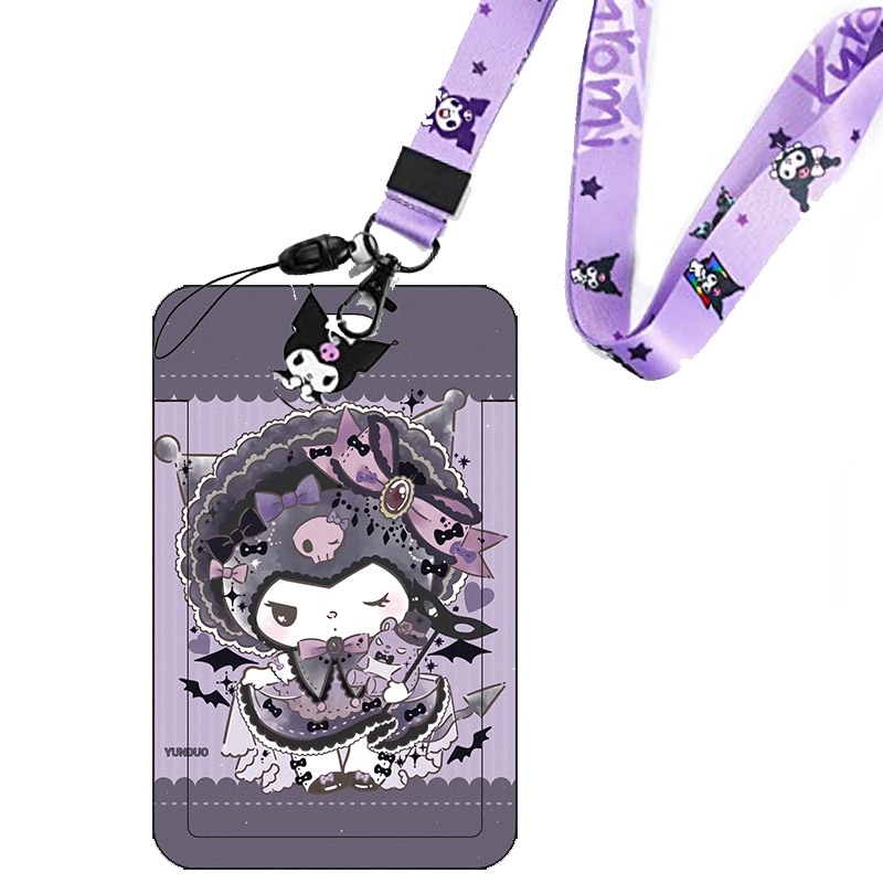 Dây Đeo Thẻ ID/Thẻ ID Họa Tiết Kuromi Dễ Thương