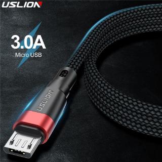 USLION 1M 3A Fast Charging Micro USB Cable for Xiaomi Redmi Samsung  Cord Android Micro usb Cable
