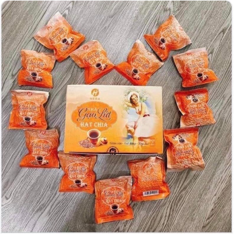 TRÀ GẠO LỨT HẠT CHIA HERA Trà Thảo Mộc HERA GIẢM CÂN ,giữ dáng