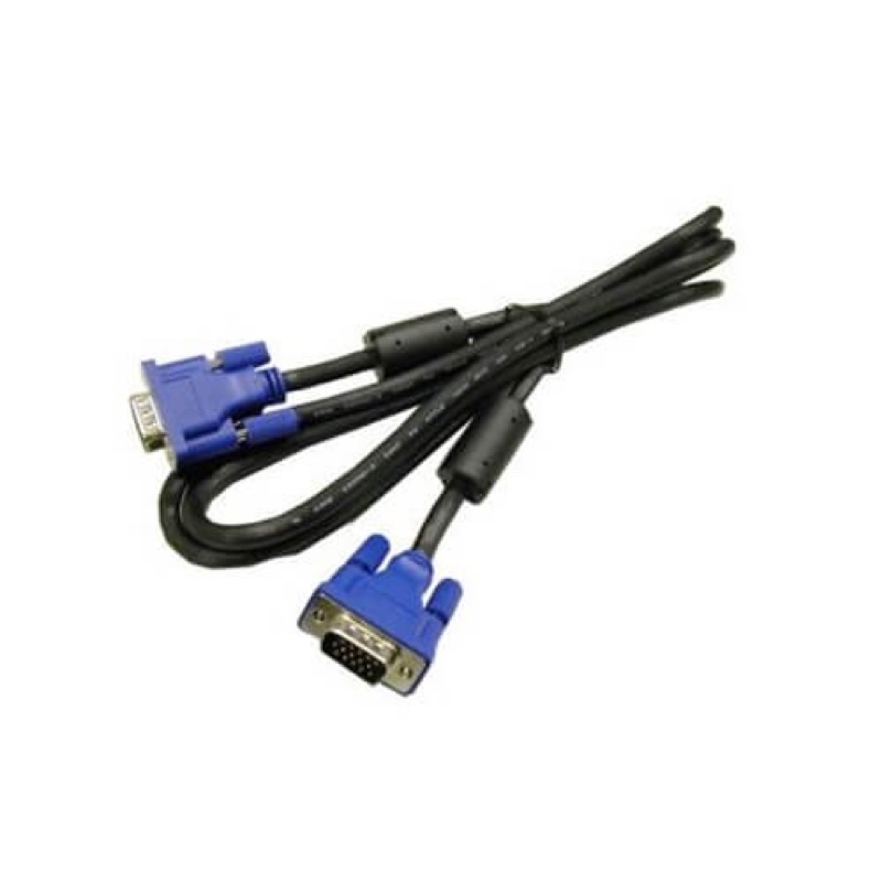 Dây vga 1.5m có cục chống nhiễu màu trắng chuẩn 3+4