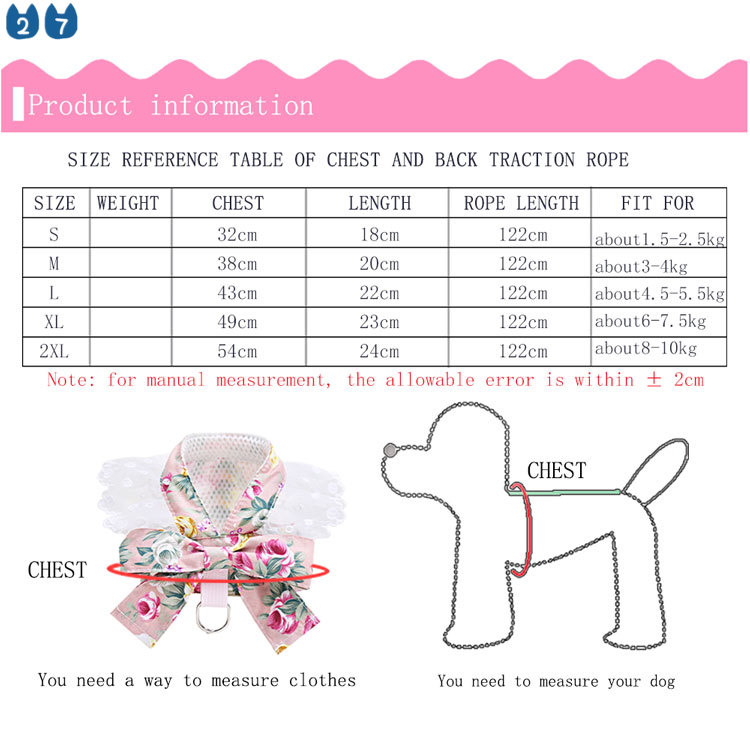 Áo Sát Nách Thoáng Khí Có Nơ Xinh Xắn Dành Cho Cún Cưng 27 Inch